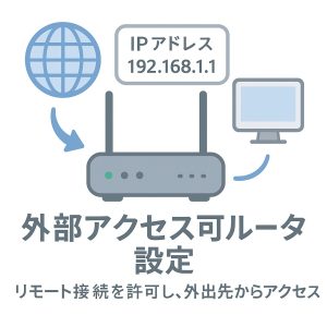 外部アクセス可ルータ設定